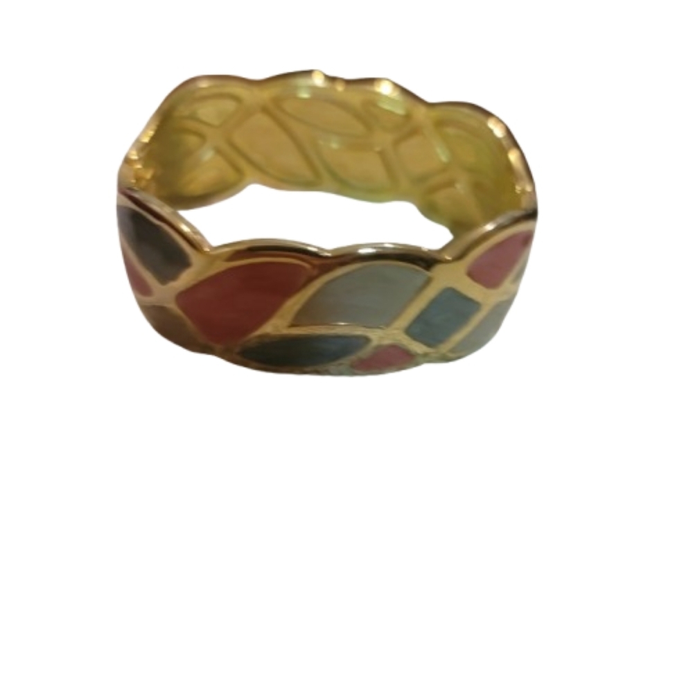 Bangle Bracelet Multicolor Gold-Tone Women's Bracelet Pastels